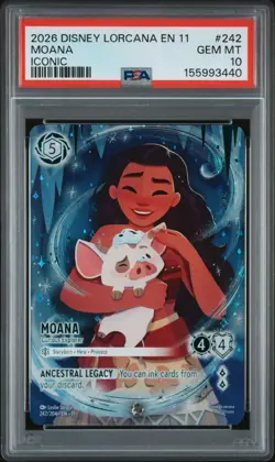 Disney Lorcana - Iconic Moana - Curious Explorer PSA 10 - Image 1