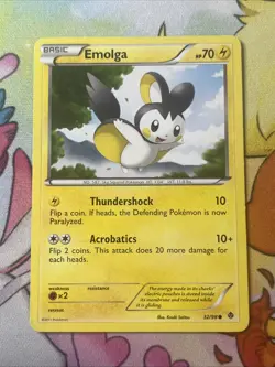 Emolga - 32/98 - 2011 Common Emerging Powers Pokemon Card MP - Image 1