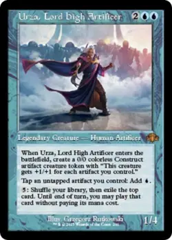 Urza, Lord High Artificer (Retro Frame) - Near Mint MTG Dominaria Remastered - Image 1