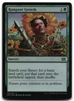 MTG Rampant Growth Foil C Double Masters 2022 155 LP - Image 1