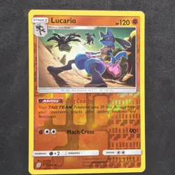 Lucario 117/236 Rare Unified Minds Pokemon Reverse Holo NM - Image 1
