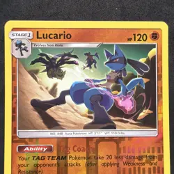 Lucario 117/236 Rare Unified Minds Pokemon Reverse Holo NM - Image 2