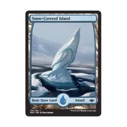 WOTC MtG Modern Horizons Snow-Covered Island (L) (Foil) NM - Image 1