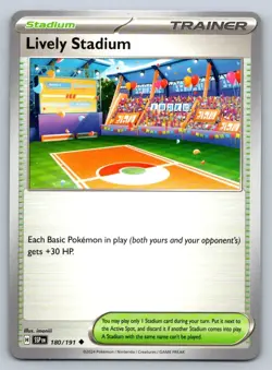 Lively Stadium 180/191 Uncommon Surging Sparks Pokemon Near Mint - Image 1