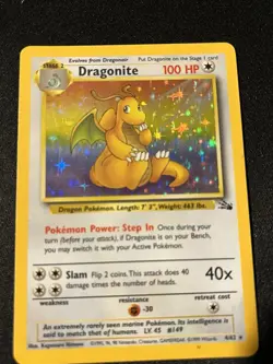 Pokemon TCG Fossil Dragonite 4/62 Holo Rare 1999 Wizards 100 HP Stage 2 - Image 1