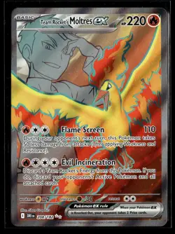 Team Rocket's Moltres ex 208/182 Ultra Rare Destined Rivals Pokemon NM/M - Image 1