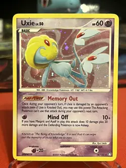 Uxie 18/123 Holo Rare Mysterious Treasures Pokemon Lightly Played - Image 1