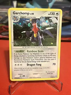 Garchomp 9/123 Holo Rare Mysterious Treasures Pokemon Moderately Played - Image 1