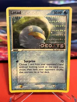 Lotad 35/107 Uncommon Deoxys Pokemon Reverse Holo Heavily Played - Image 1