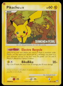 Pikachu 94/123 Promo Burger King Promos Pokemon Reverse Holo HP - Image 1