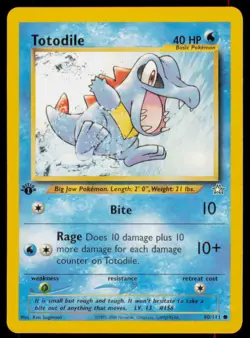 Totodile 80/111 Common Neo Genesis Pokemon 1st Edition Near Mint - Image 1