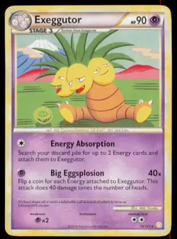 Exeggutor 18/123 Rare HeartGold & SoulSilver Pokemon Heavily Played - Image 1