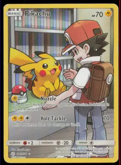 Pikachu 241/236 Secret Rare Cosmic Eclipse Pokemon Heavily Played - Image 1