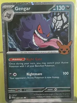 Gengar 057/091 Trick or Trade 2024 Cosmos Holo Pokemon NM - Image 1
