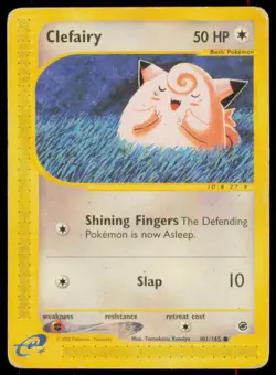 Clefairy 101/165 Common Expedition Base Set Pokemon Heavily Played - Image 1