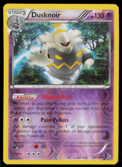 Dusknoir 63/149 Holo Rare Boundaries Crossed Pokemon Reverse Holo Heavily Played - Image 1