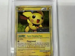 2010 Pokemon Heart Gold Soul Silver Pichu Prerelease Holo Stamped PSA 9 Mint - Image 3