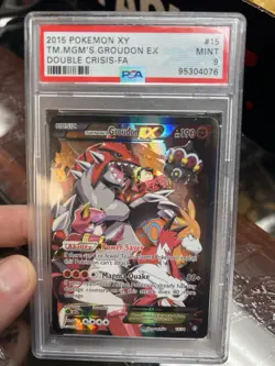 2015 POKEMON TM.MGM'S.GROUDON EX XY DOUBLE CRISIS-FA #15 PSA 9 - Image 1