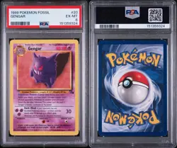 1999 POKEMON FOSSIL #20 GENGAR WOTC EX-MT PSA 6 - Image 3
