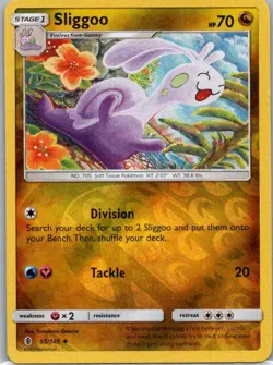 Pokemon TCG Sliggoo 95/145 Guardians Rising Rev Holo NM - Image 1