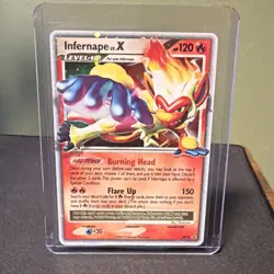 Pokemon TCG Infernape LV.X DP10 Diamond and Pearl Holo Promo English 2007 - Image 1