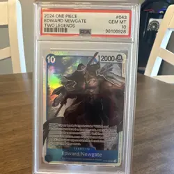 Bandai One Piece Card Game Edward Newgate OP08-043 Two Legends Foil PSA 10 - Image 1