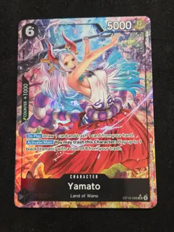 One Piece The Time of Battle Yamato OP16-098 Alternate Alt Art NM - Image 1