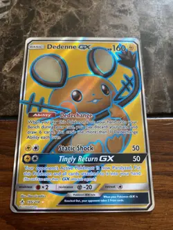 Dedenne GX 195/214 Unbroken Bonds Full Art Pokemon Card NM - Image 1