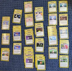 Vintage WOTC Pokemon Trainer Card Lot Base Jungle Fossil Rocket HP/Played - Image 1