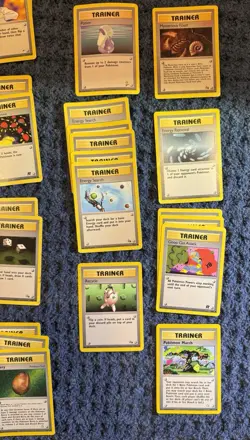 Vintage WOTC Pokemon Trainer Card Lot Base Jungle Fossil Rocket HP/Played - Image 4