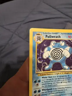 Pokemon Poliwrath Base Set Holo Card 13/102 Unlimited Rare LP-MP - Image 5