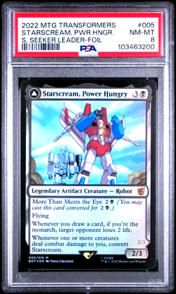 2023 MTG Transformers STARCREAM POWER HUNGRY Foil PSA 8 - Image 1