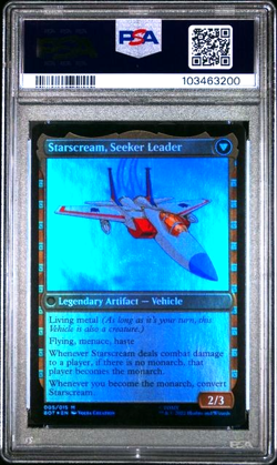 2023 MTG Transformers STARCREAM POWER HUNGRY Foil PSA 8 - Image 2
