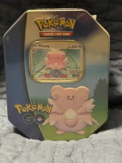 Pokemon TCG Pokemon GO Tin Blissey NEW & FACTORY SEALED 4 Booster Packs - Image 1