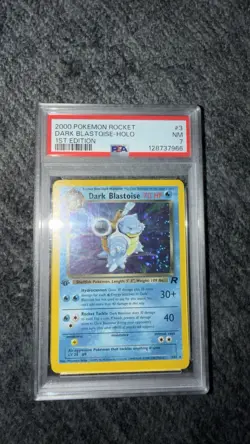 2000 POKEMON TEAM ROCKET #3/82 DARK BLASTOISE HOLO 1ST EDITION PSA 7 - Image 1