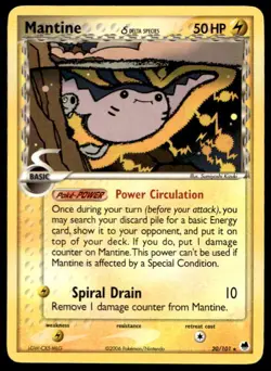 Pokemon Dragon Frontiers #20/101 Mantine (Delta Species) Rare - Image 1