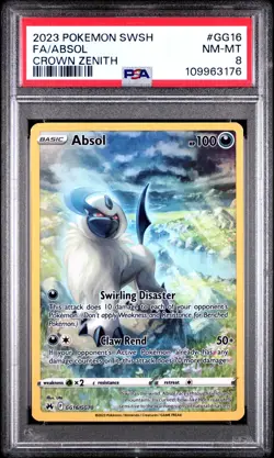 PSA 8 ABSOL CROWN ZENITH 2023 POKEMON SWORD AND SHIELD GG16 FULL ART - Image 1