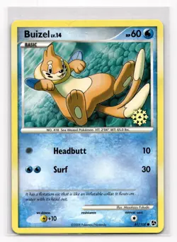 2008 Pokemon Buizel 61/106 Countdown Calendar Promo Snowflake Stamp LP - Image 1