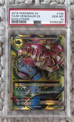 2016 Pokemon XY FA/M VENUSAUR EX EVOLUTIONS 100/108 PSA 10 - Image 1
