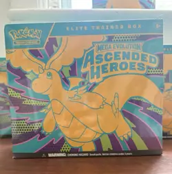 Pokemon TCG Elite Trainer Box Mega Evolution Ascended Heroes Dragonite 6+ - Image 1