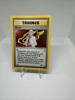 Blaine 17/132 Rare Trainer Holographic - Gym Challenge Pokemon Set - - Image 1