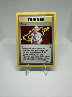 Blaine 17/132 Rare Trainer Holographic - Gym Challenge Pokemon Set - - Image 2