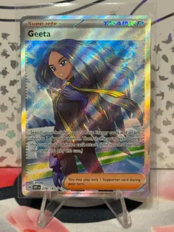 Geeta 218/197 SV03: Obsidian Flames 218/197 Ultra Rare Holofoil Pokemon TCG NM - Image 1