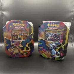 Pokemon TCG - Mega Charizard X Ex And Y Ex Bundle 2x Tins - Brand New & Sealed - Image 1