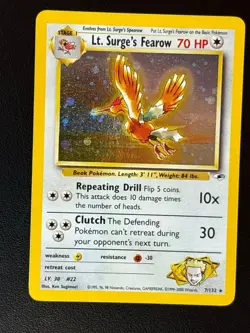 LT. Surge´s Fearow 7/132 Gym Heroes Englisch Exc Pokemon - Image 1