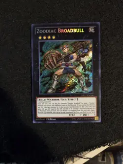 Zoodiac Broadbull MP17-EN206 Secret Rare 1st Edition LP Yugioh TCG - Image 1