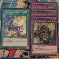 ALIN-EN066 Gordian Slicer Secret + 9cd Super/Cmn Gladiator Beast SUDA set YuGiOh - Image 2
