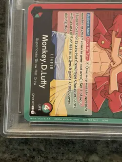 2022 ONE PIECE OP01-ROMANCE DAWN 003 MONKEY D. LUFFY PRE ERRATA PSA 7 - Image 2