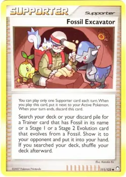 POKEMON CARD FOSSIL EXCAVATOR 111/123 SUPPORTER POKEMON TCG CCG - Image 1