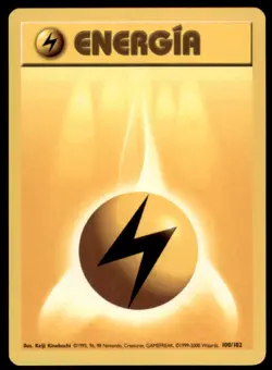 2000 Pokemon Base Unlimited Lightning Energy Spanish #100 Vintage - Image 1